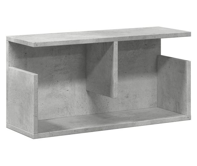 betonszürke szerelt fa faliszekrény 60 x 20 x 30 cm
