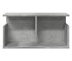 betonszürke szerelt fa faliszekrény 60 x 20 x 30 cm