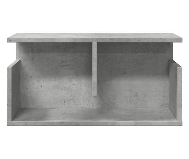 betonszürke szerelt fa faliszekrény 60 x 20 x 30 cm