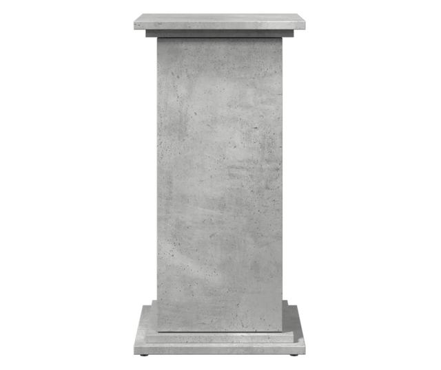 betonszürke szerelt fa bemutatóállvány tárolóval 31x30x60 cm