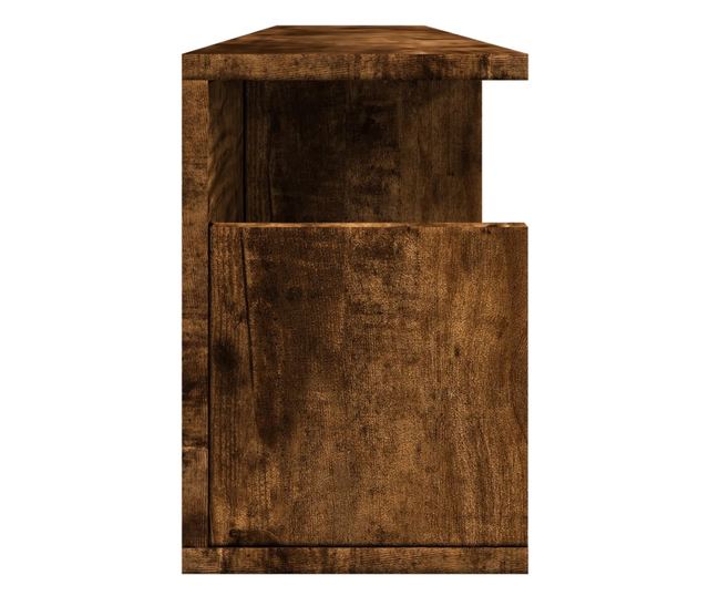 füstös tölgy színű szerelt fa faliszekrény 100 x 20 x 30 cm