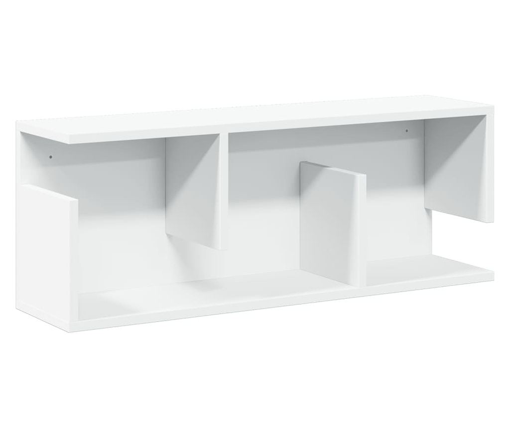 fehér szerelt fa faliszekrény 80 x 20 x 30 cm - 2