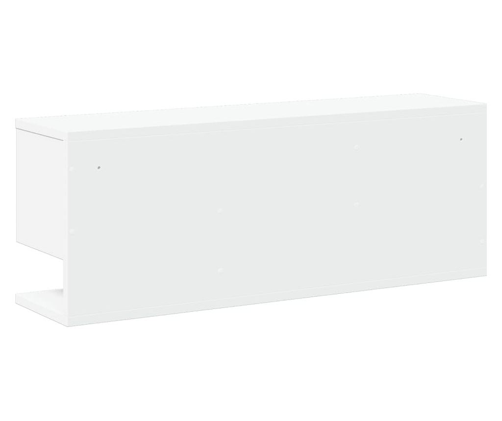 fehér szerelt fa faliszekrény 80 x 20 x 30 cm - 6