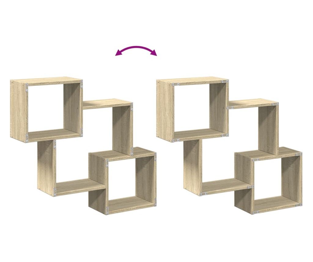 sonoma tölgy színű szerelt fa faliszekrény 78 x 18 x 71 cm - 8