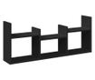 fekete szerelt fa faliszekrény 100 x 18 x 40 cm