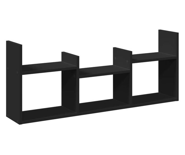 fekete szerelt fa faliszekrény 100 x 18 x 40 cm