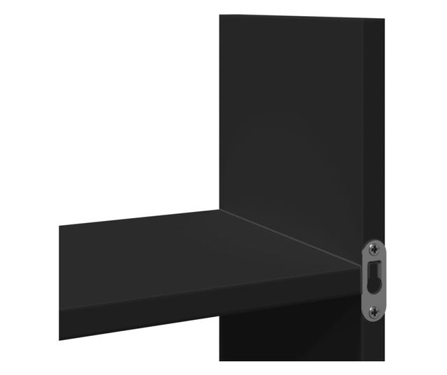 fekete szerelt fa faliszekrény 100 x 18 x 40 cm