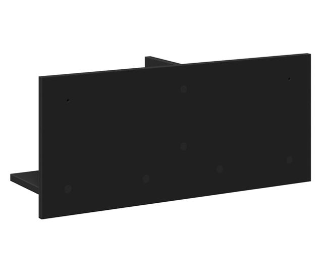 fekete szerelt fa faliszekrény 70 x 16,5 x 30 cm