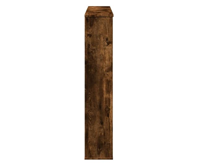 füstös tölgy színű szerelt fa kandallóburkolat 100x20x100 cm