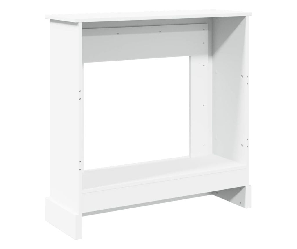 fehér szerelt fa kandallóburkolat 90 x 30 x 90 cm - 6