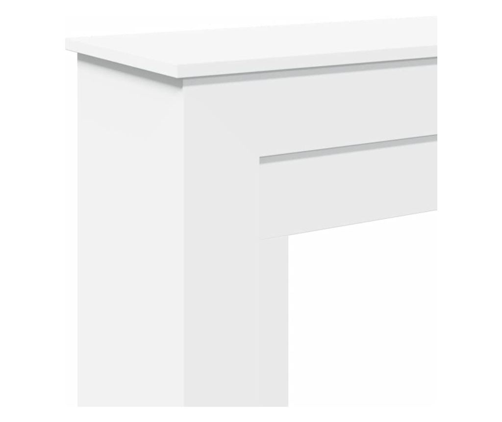 fehér szerelt fa kandallóburkolat 90 x 30 x 90 cm - 7