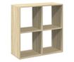 sonoma tölgy szerelt fa elválasztó könyvespolc 69,5x29x69,5 cm