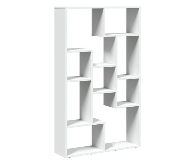 fehér szerelt fa könyvespolc 72 x 20 x 120 cm