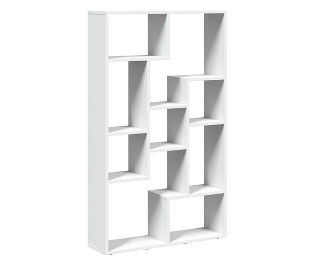 fehér szerelt fa könyvespolc 72 x 20 x 120 cm
