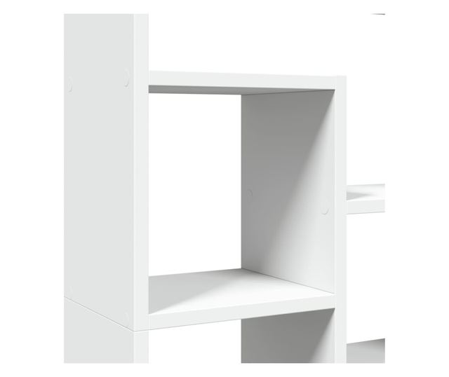 fehér szerelt fa könyvespolc 72 x 20 x 120 cm