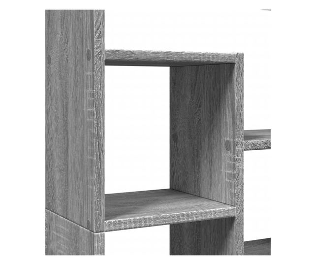 szürke sonoma színű szerelt fa könyvespolc 72 x 20 x 120 cm
