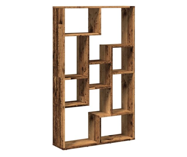 antik fa színű szerelt fa könyvszekrény 72 x 20 x 120 cm