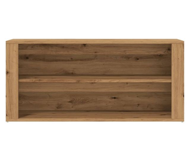 kézműves tölgy színű szerelt fa cipőtároló pad 100 x 35 x 45 cm