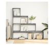 4 szintes betonszürke szerelt fa könyvespolc 143,5x29x143,5 cm