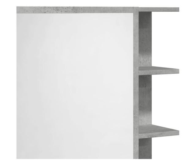 betonszürke szerelt fa tükrös fürdőszobaszekrény 62,5x20,5x64cm