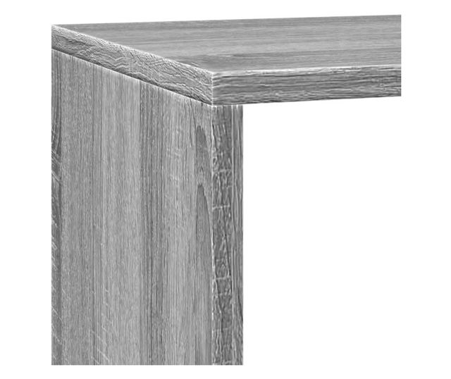 3 szintes szürke sonoma elválasztó könyvespolc 137,5x29x103,5cm