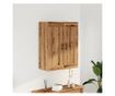 kézműves tölgy színű szerelt fa tálalószekrény 69,5x34x90 cm