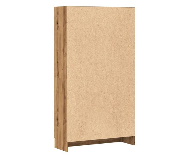 kézműves tölgy színű szerelt fa könyvszekrény 82,5x30,5x150 cm