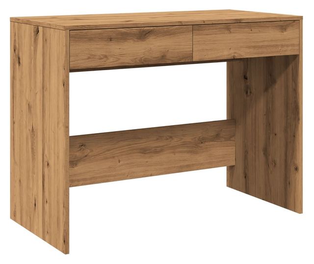 kézműves tölgy színű szerelt fa íróasztal 101 x 50 x 76,5 cm