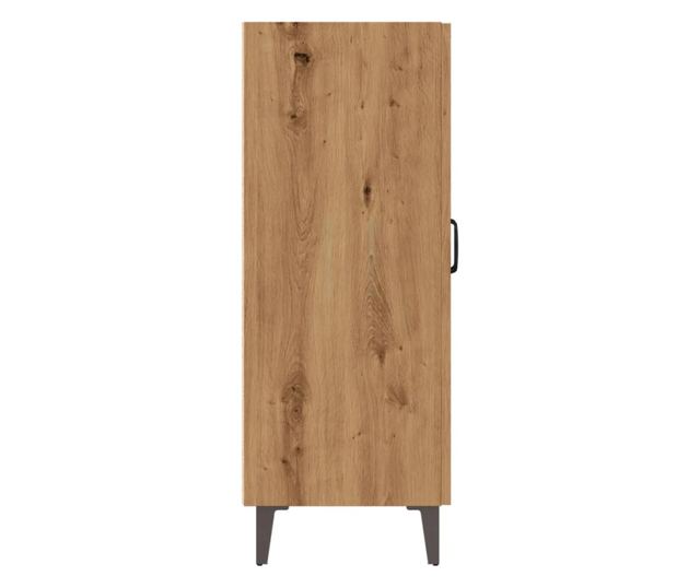 kézműves tölgy színű szerelt fa tálalószekrény 70 x 34 x 90 cm