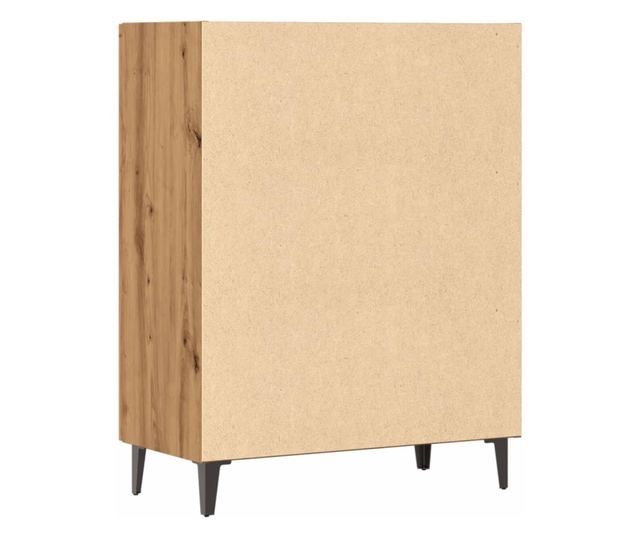 kézműves tölgy színű szerelt fa tálalószekrény 70 x 34 x 90 cm