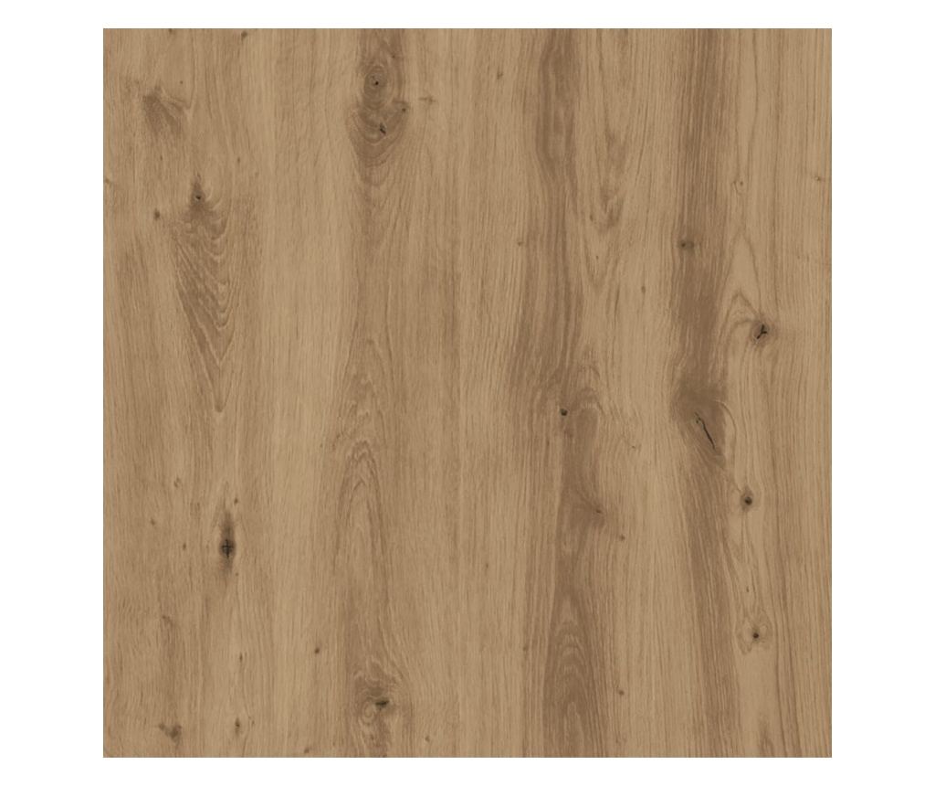 kézműves tölgy színű szerelt fa tálalószekrény 80 x 33 x 70 cm - 9