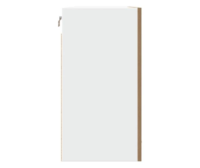 kézműves tölgy színű szerelt fa függőszekrény 80x31x60 cm