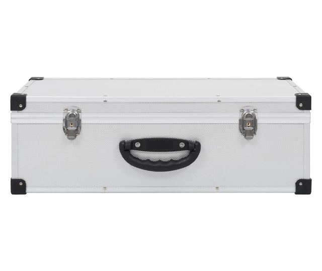 80 db-os ezüstszínű alumínium és ABS CD-tartó