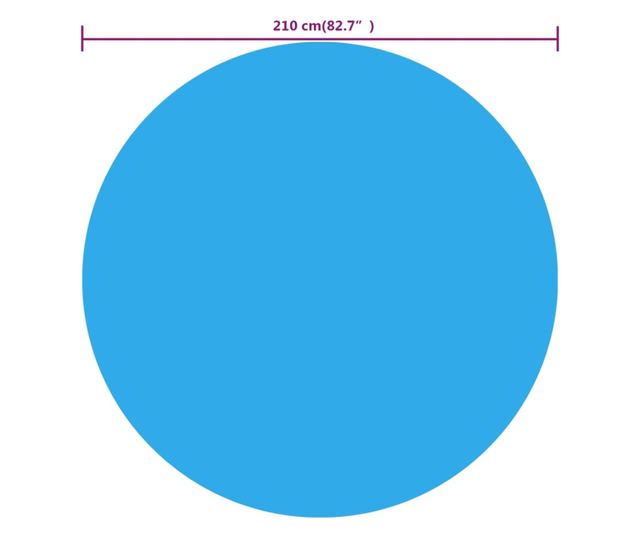 kék polietilén medencetakaró 210 cm