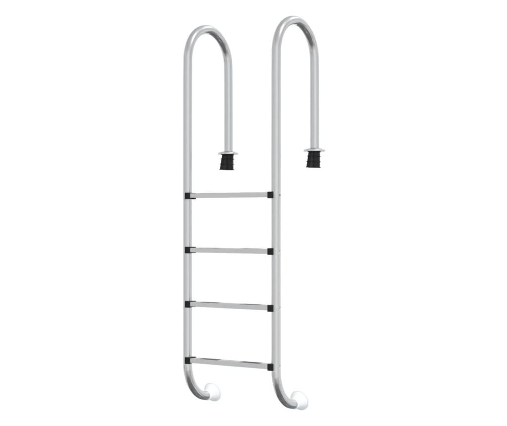 304-es rozsdamentes acél medencelétra 54 x 38 x 184,5 cm - 2