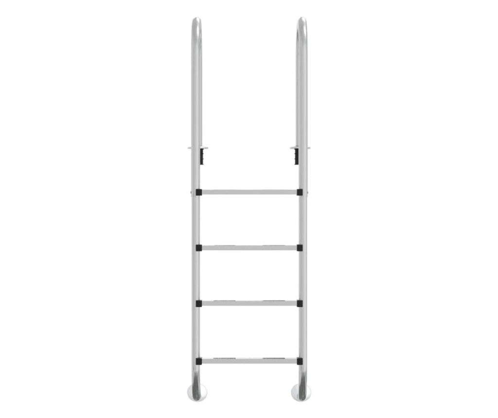 304-es rozsdamentes acél medencelétra 54 x 38 x 184,5 cm - 3