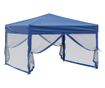 kék összecsukható rendezvénysátor oldalfalakkal 3 x 3 m