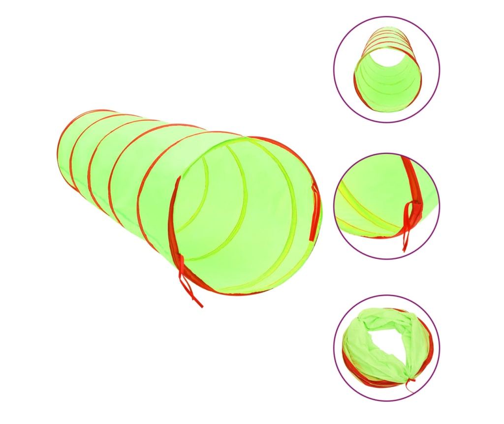 zöld poliészter gyerek-játszóalagút 175 cm - 2