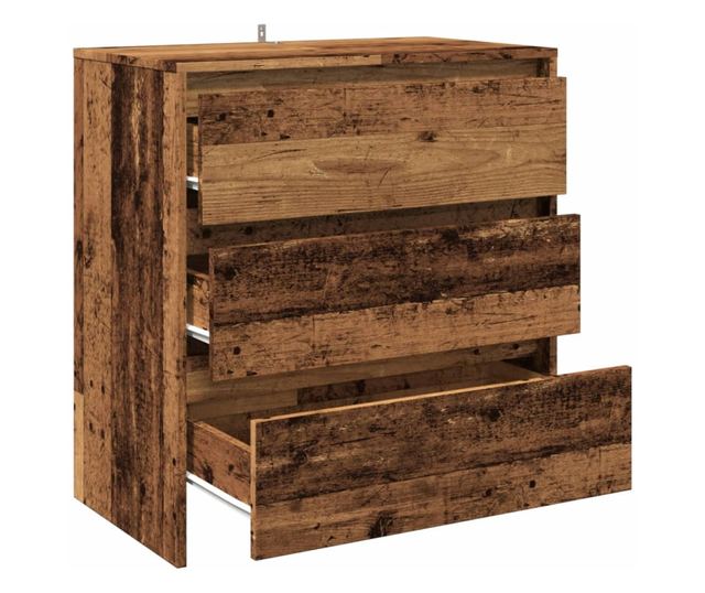 antik fa színű szerelt fa tálalószekrény 70x41x75 cm