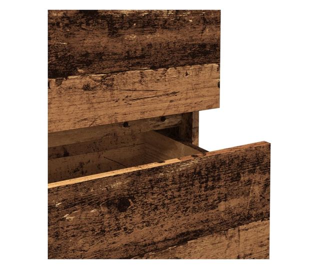 antik fa színű szerelt fa tálalószekrény 70x41x75 cm