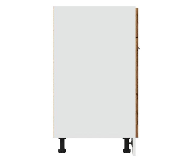 antik fa színű szerelt fa fiókos alsószekrény 60 x 46 x 81,5 cm