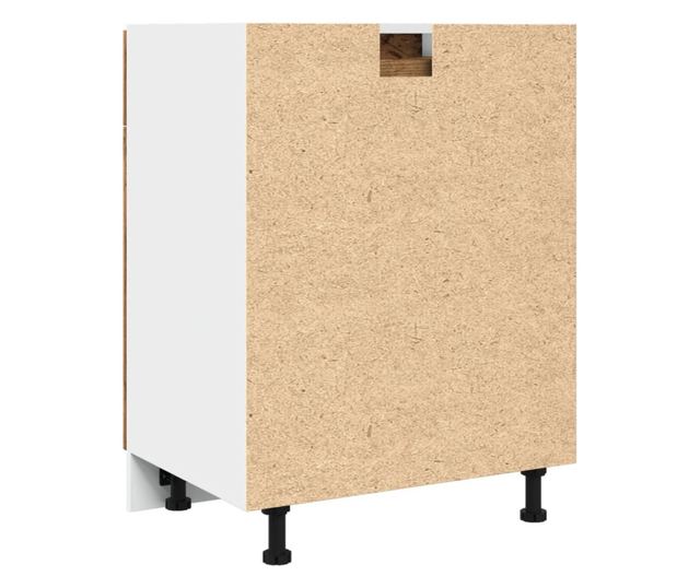 antik fa színű szerelt fa fiókos alsószekrény 60 x 46 x 81,5 cm