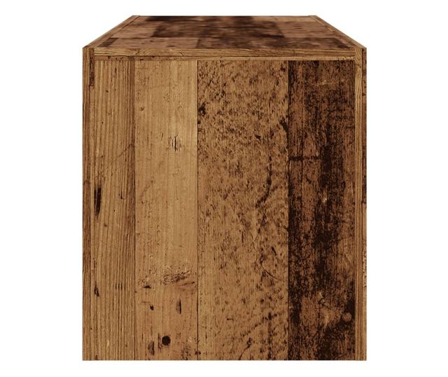 antik fa színű szerelt fa TV-szekrény LED-ekkel 120x36,5x40 cm