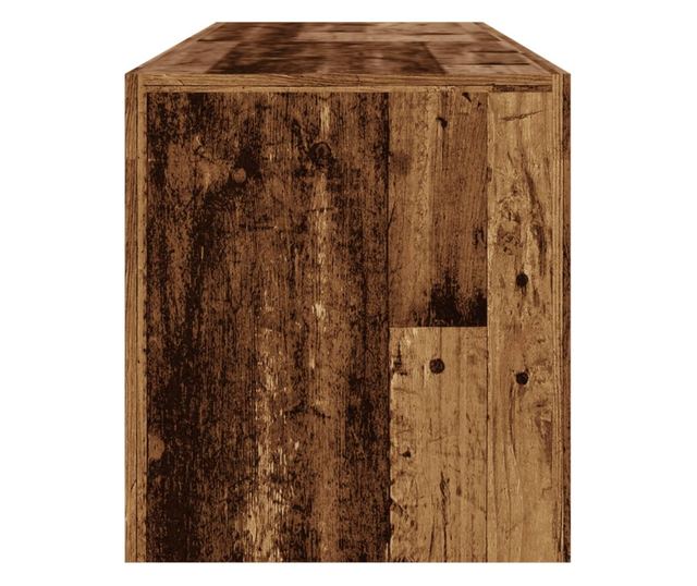 antik fa színű szerelt fa TV-szekrény LED-ekkel 140x36,5x40 cm