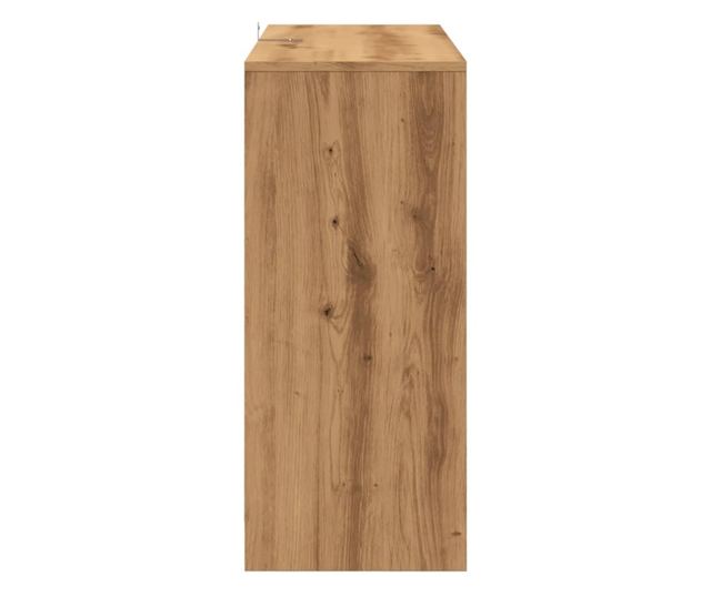 kézműves tölgy színű szerelt fa tálalószekrény 102 x 33 x 75 cm