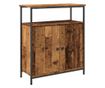 antik fa színű szerelt fa tálalószekrény 70 x 30 x 80 cm thumbnail 2