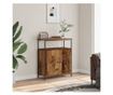 antik fa színű szerelt fa tálalószekrény 70 x 30 x 80 cm thumbnail 3