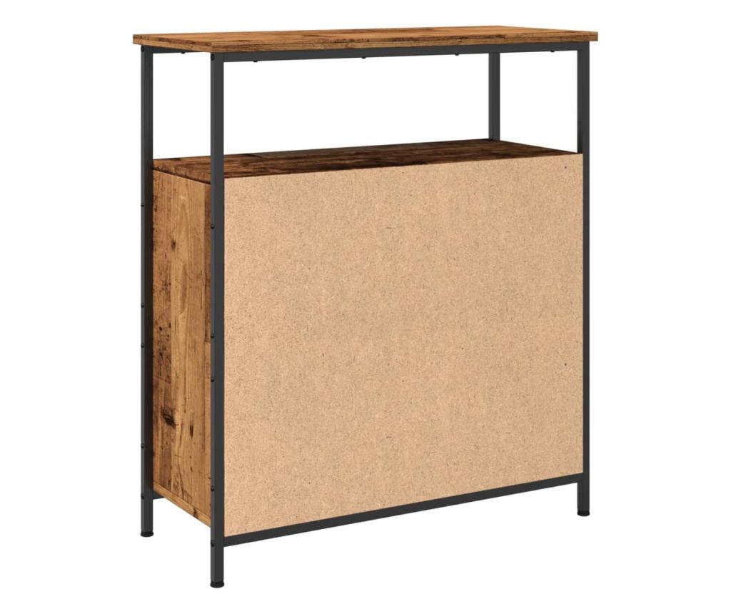 antik fa színű szerelt fa tálalószekrény 70 x 30 x 80 cm - 6