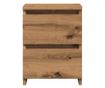 kézműves tölgy színű szerelt fa éjjeliszekrény 30 x 30 x 40 cm thumbnail 4