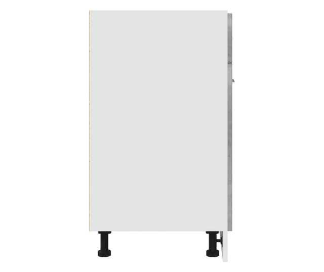 betonszürke szerelt fa fiókos alsószekrény 60 x 46 x 81,5 cm